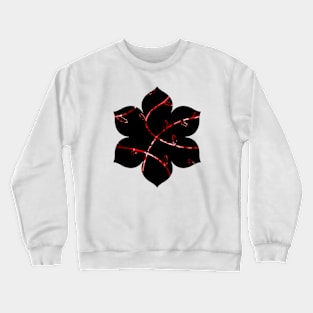 Jagged Leaves, Red Crewneck Sweatshirt